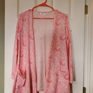 Lularoe Caroline Hearts cardigan sweater